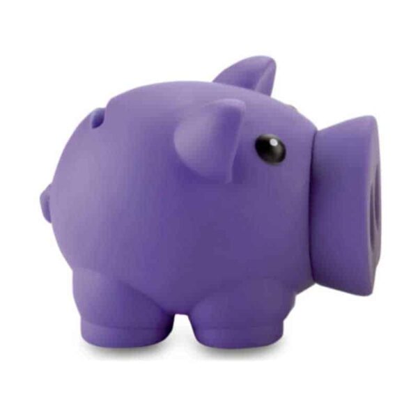 alcancía cerdito morado merchandising