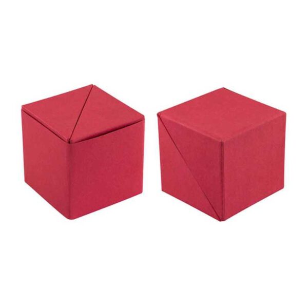 cubo ecológico porta lapiceros color rojo merchandising