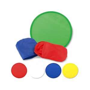 frisbee colapsible nylon verde azul rojo blanco y amarillo merchandising