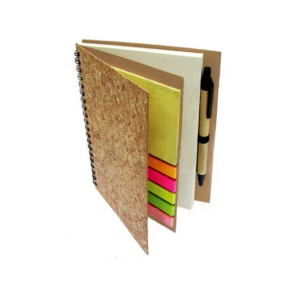 libreta con tapa de corcho merchandising