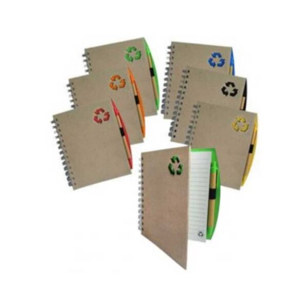 libreta ecológica y lapicero merchandising