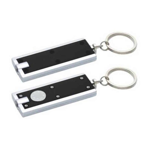 llavero linterna led rectangular negro merchandising