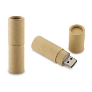 memoria usb ecológico cartón en tubo merchandising