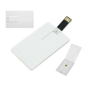 memoria usb modelo tarjeta plástico blanco merchandising