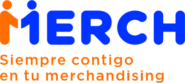 Logotipo merch color azul y naranja