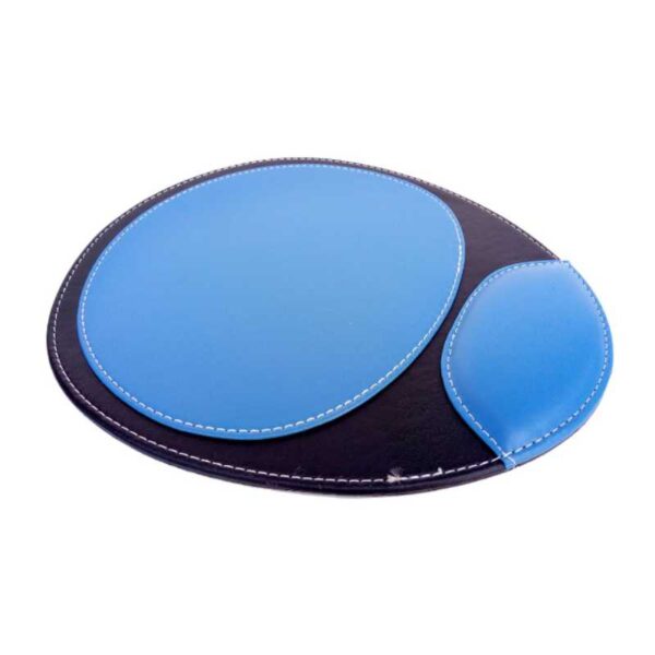 mouse pad de cuerina color azul merchandising