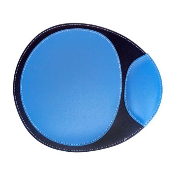 mouse pad de cuerina color azul merchandising