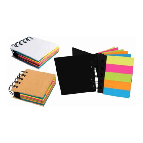 notebook ecológico mini libreta blanco negro y natural merchandising