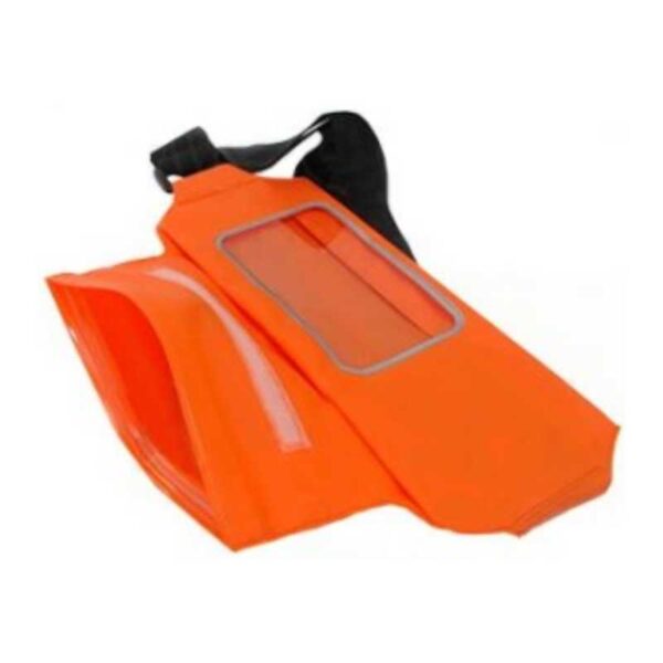 protector de pvc para celular naranja merchandising