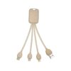 cable multipuerto fibra de trigo color natural merchandising