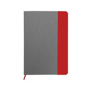 Cuaderno tapa texturizada color rojo merchandising