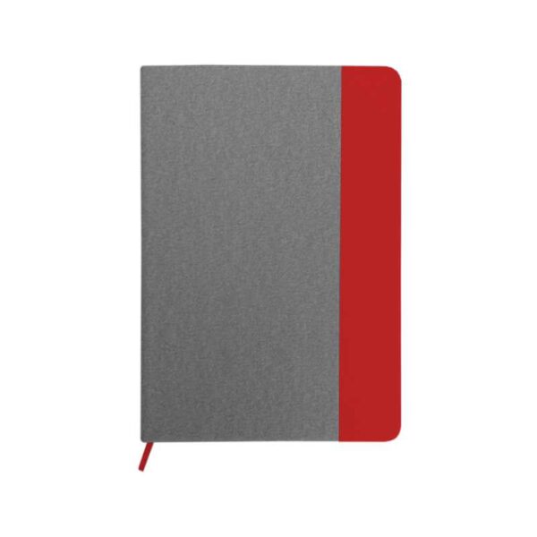 Cuaderno tapa texturizada color rojo merchandising