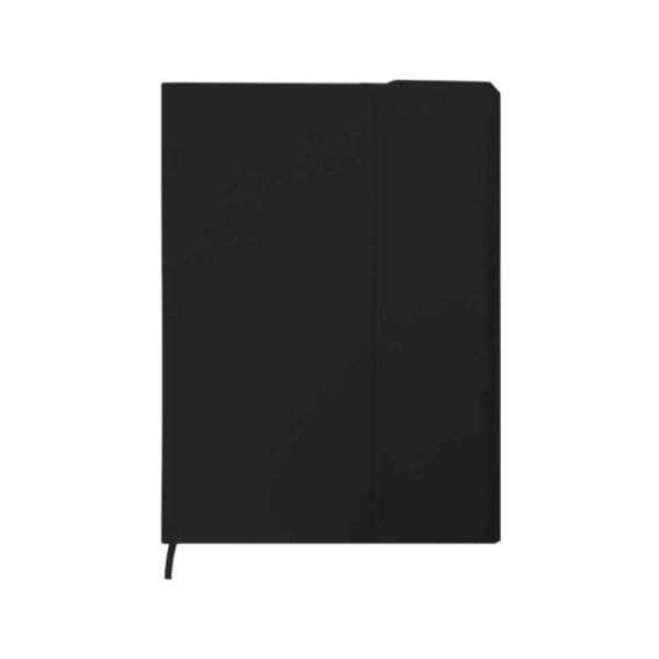 Libreta con tapa color negro imantada merchandising